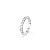 Matrix Vittore ring, Round cut, White, Silver-tone finish